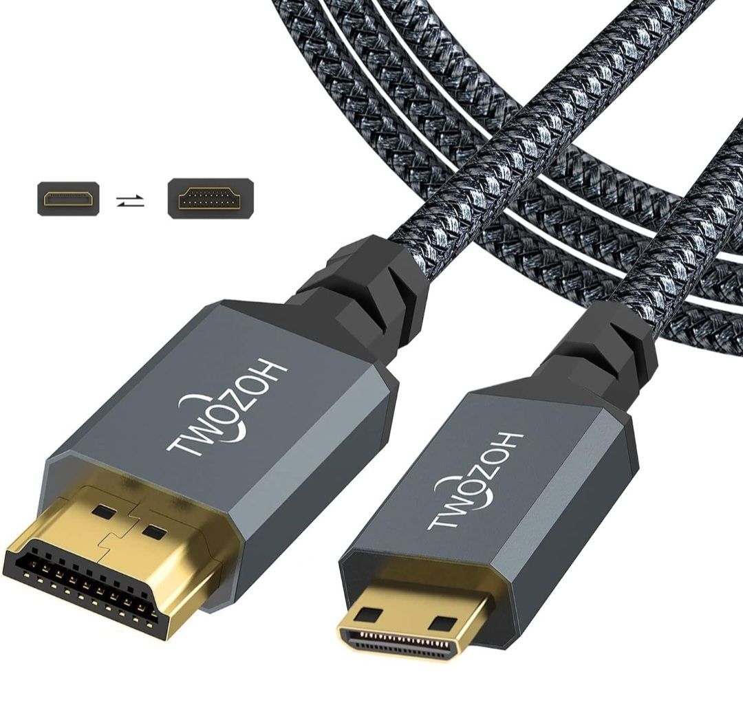 Twozoh Mini HDMI to HDMIケーブル 0.3M, 4K 60Hz UHD Mini-HDMIオス-HDMIオス変換ケーブル,HDMI  ケーブル タイプC (HDMIミニ) メルカリ