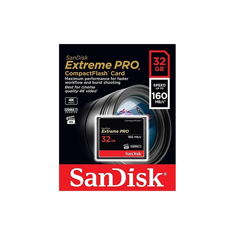 サンディスク エクストリーム コンパクトフラッシュ 32GB 60MB/s 2枚セット SanDisk Extreme Pro 32 GB 160 MB⁄s Compact Flash Memory Card -  Black⁄Gold⁄Red