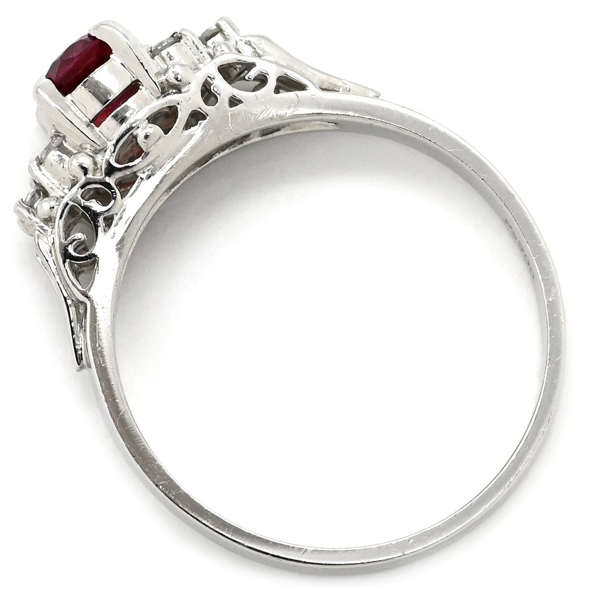 リング 指輪 ルビー ダイヤ リング Pt900 ルビー ダイヤモンド  