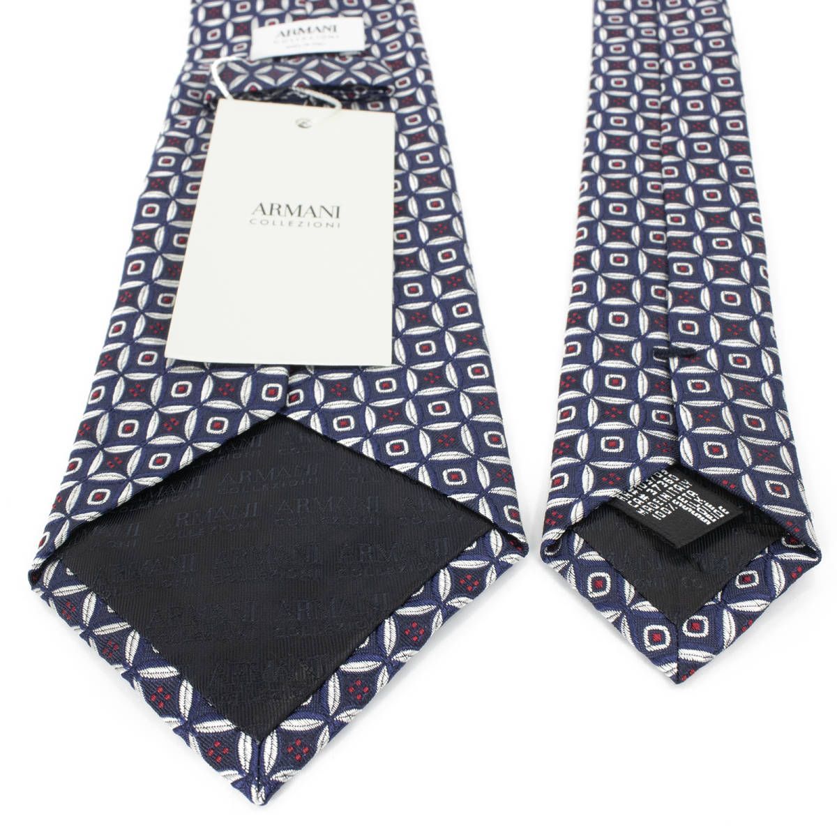 極美品✨ARMANI COLLEZIONI✨ネクタイ✨アルマーニコレツォーニ✨ 新品未使用✨️】アルマーニコレツォーニ シルバー シンプル