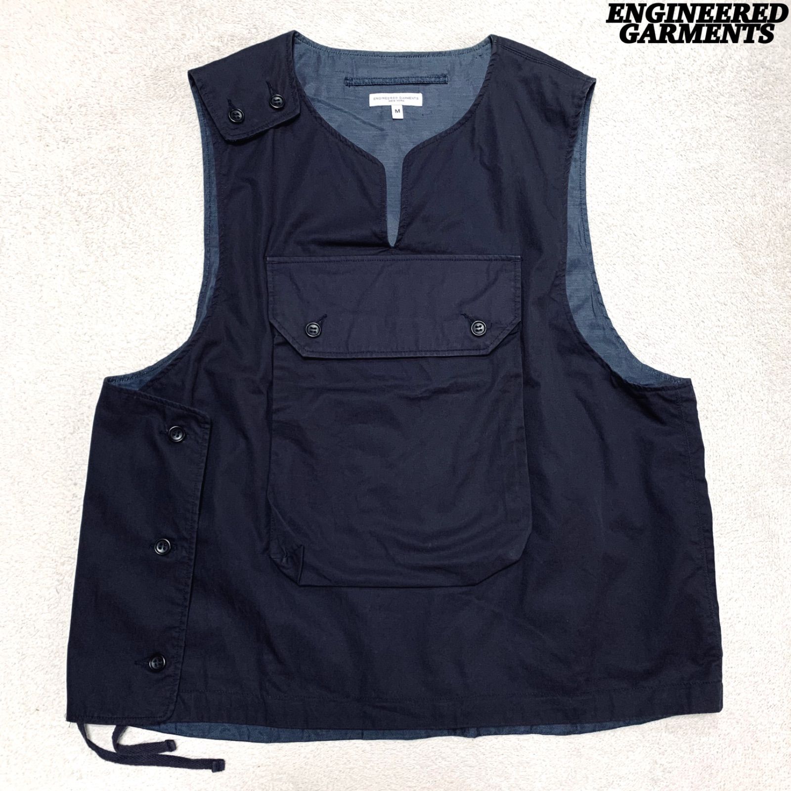 ENGINEERED GARMENTS ネイビーカバーベスト M ENGINEERED GARMENTS ネイビーカバーベスト M