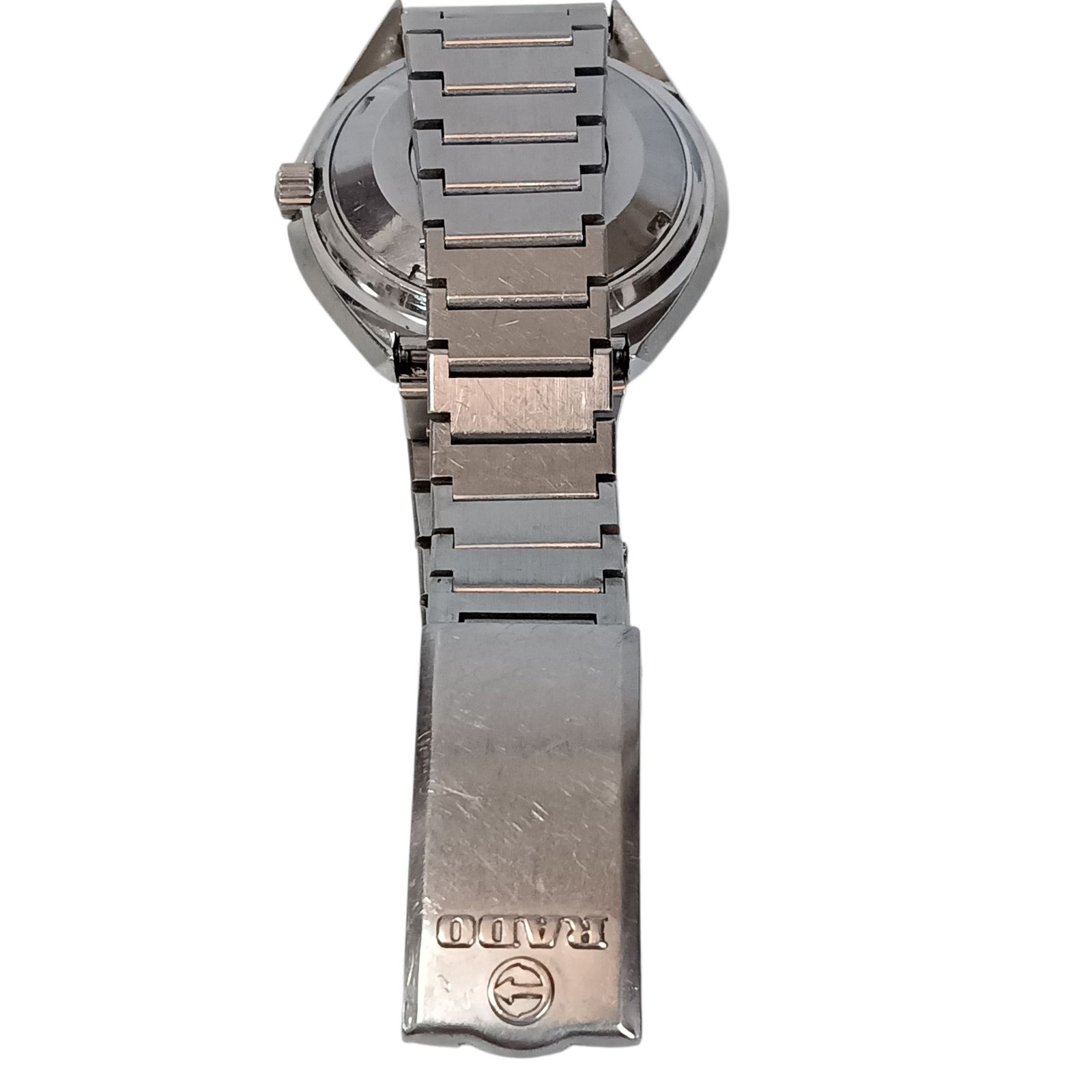 OH済の訳あり品 RADO Ticino 702 自動巻きメンズ腕時計 赤Date付き