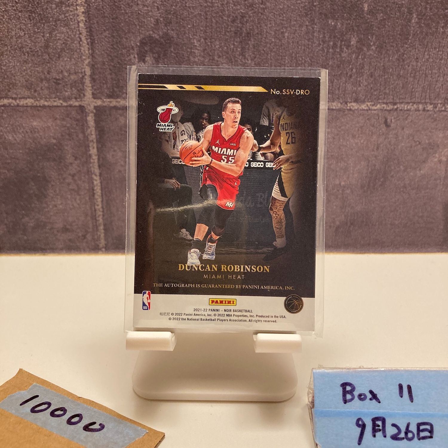 2021 Panini Noir Duncan Robinson 76 99 直筆サインカード Miami Heat Spotlight Signatures カード