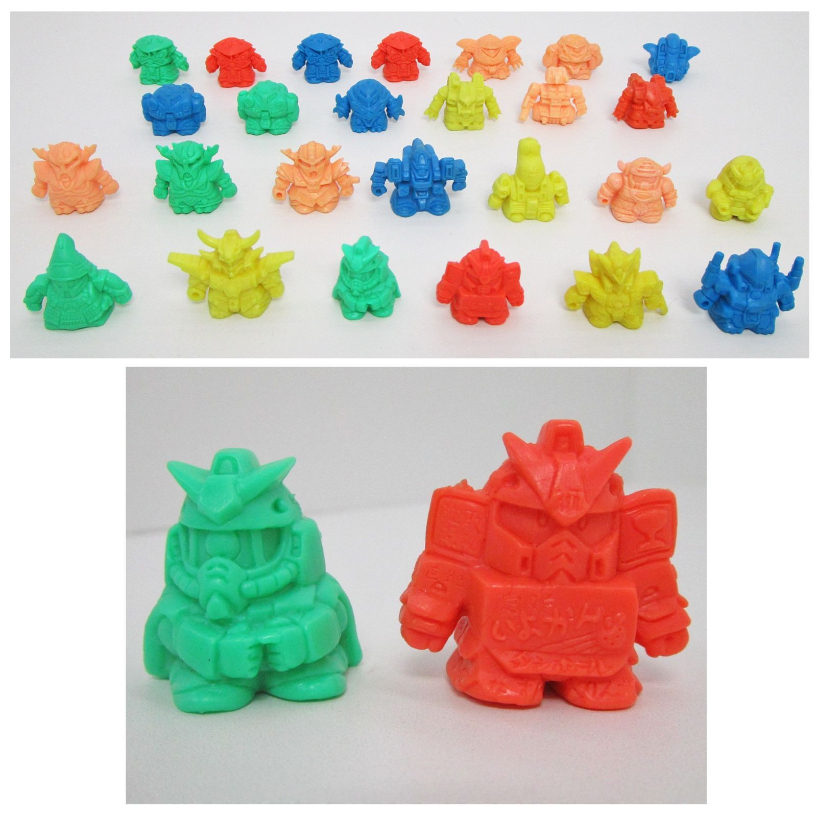 SDガンダム　フルカラー　消しゴム　当時物　レトロ　約180体　大量まとめ売り 消しゴム ガンダム】SDガンダム フルカラー 消しゴム 当時物 レトロ 約