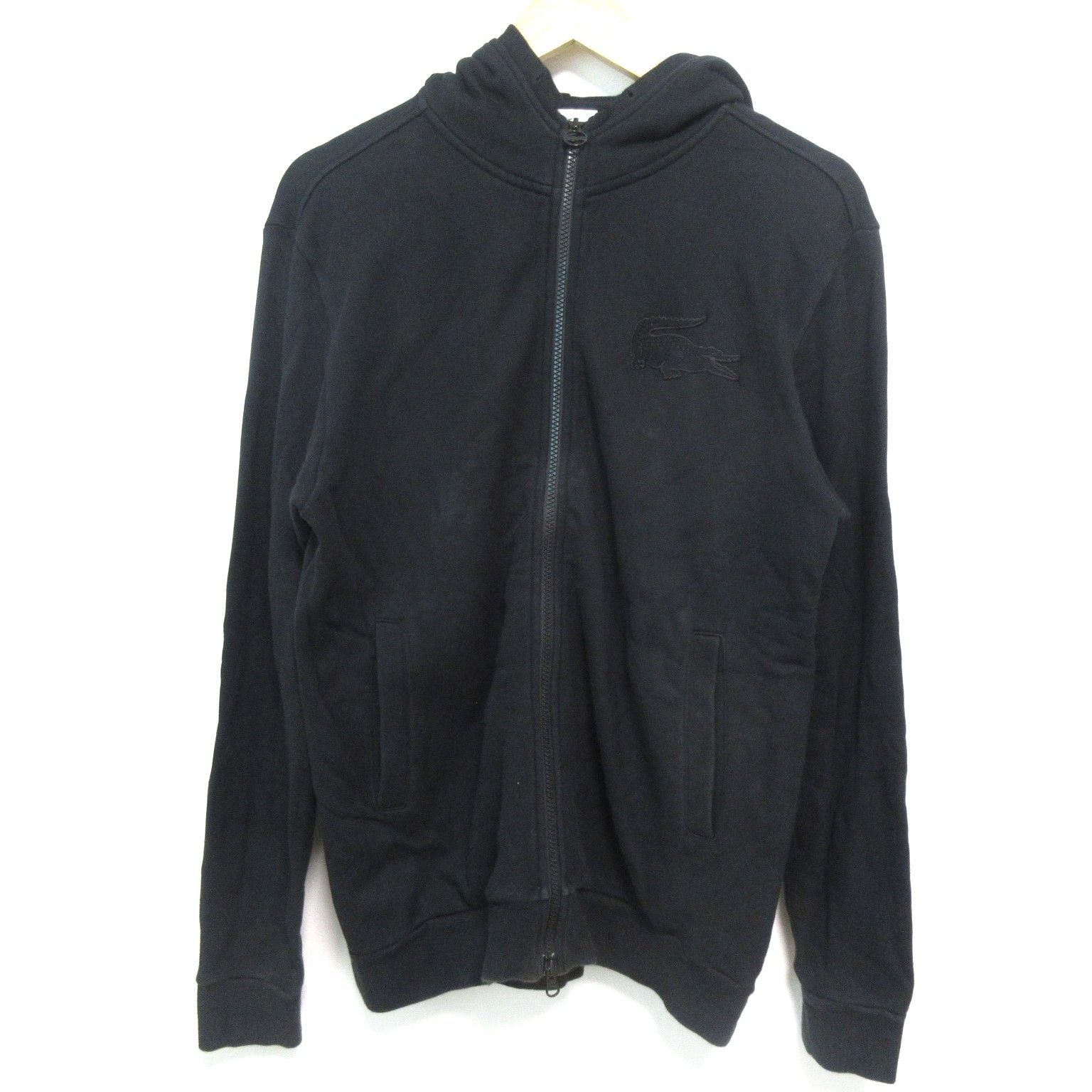 LACOSTE ジップアップトレーナー サイズ4 グレー LACOSTE スウェット 