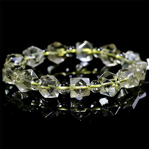 〔K1849-22〕高品質 約9mm リビアングラス 隕石 ブレスレット Libyan desert glass