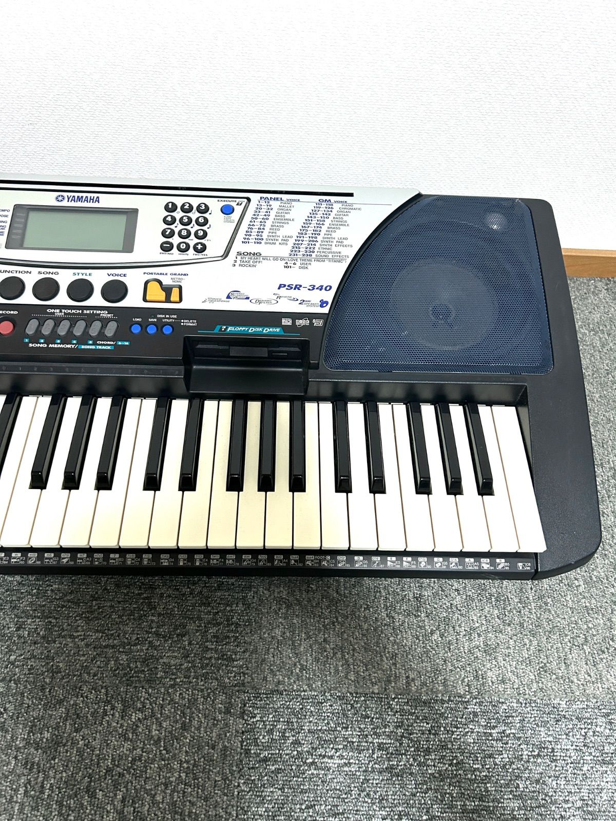 YAMAHA ヤマハ PSR-340 電子キーボード シンセサイザー 61鍵盤 純正