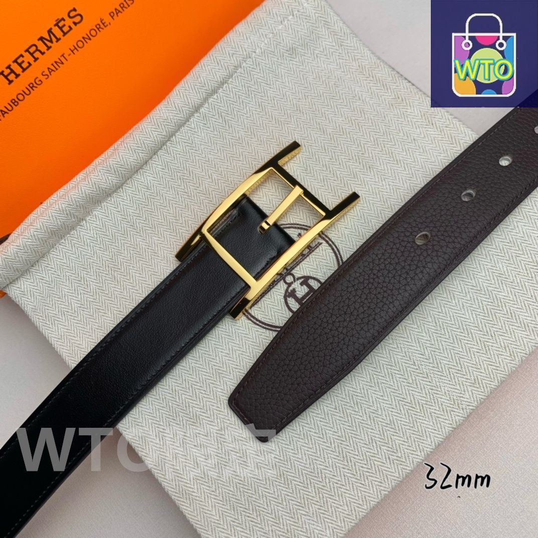 GW限定価格　HERMÈS ブラックレザーベルト ゴールド金具 HERMÈS ブラックレザー ベルト ゴールドバックル GW限定価格 HERMÈS