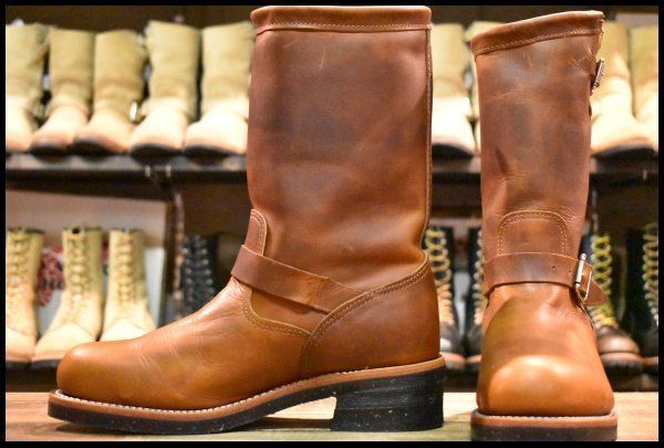 9E 美品 黒タグ】Chippewa チペワ エンジニア 1901M05 茶 タン