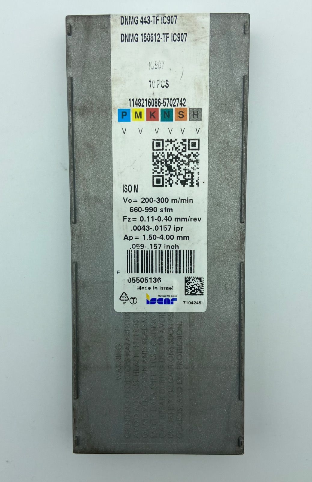 イスカル　DNMG150604-NF　IC907 （10個入り） イスカル DNMG150604-NF IC907 （10個入り）