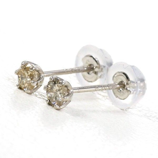 PT900 ピアス earring ダイヤ 0.1 ×2 総重量約0.3g