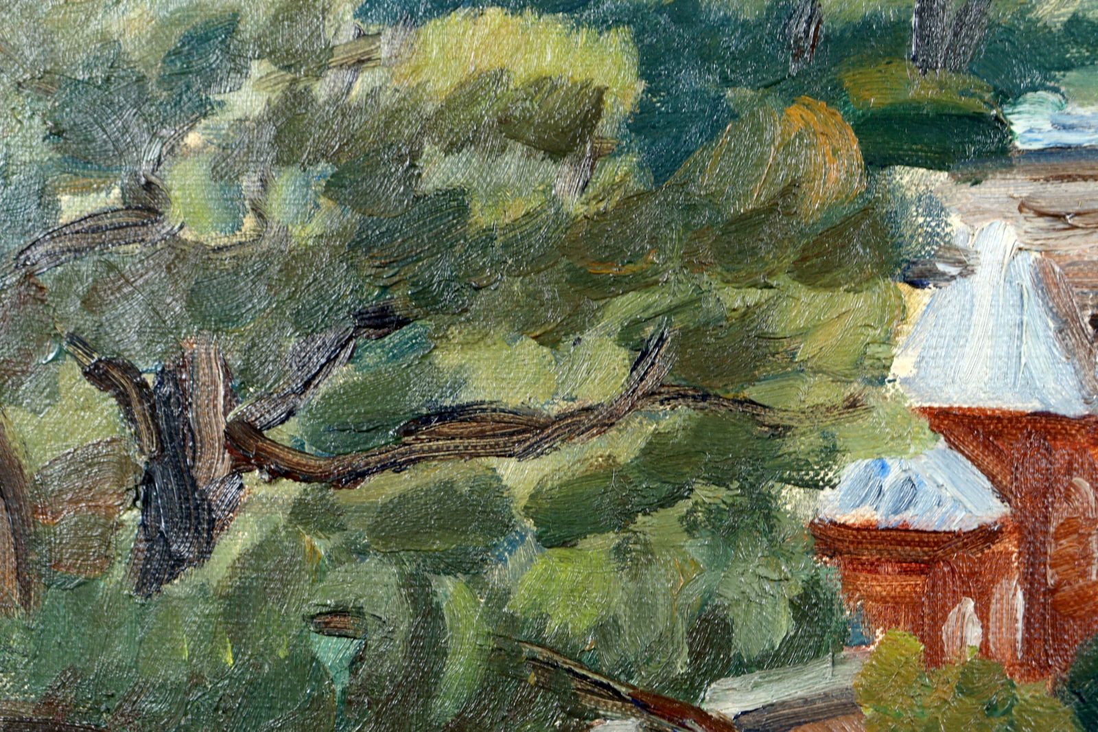 安井曾太郎 「風景画」 肉筆油彩6号 唐物 骨董 古美術 楾 G107-T