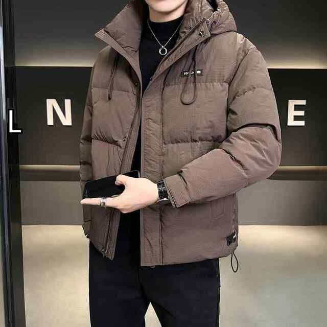 L 秋冬 コーデ メンズ 服 シンプル ファッション オシャレ 大人 かっこいい 大きいサイズ ストリート 紳士服 ダウン ジャケット アウター フード付き ハイエンド ホワイトダックダウン