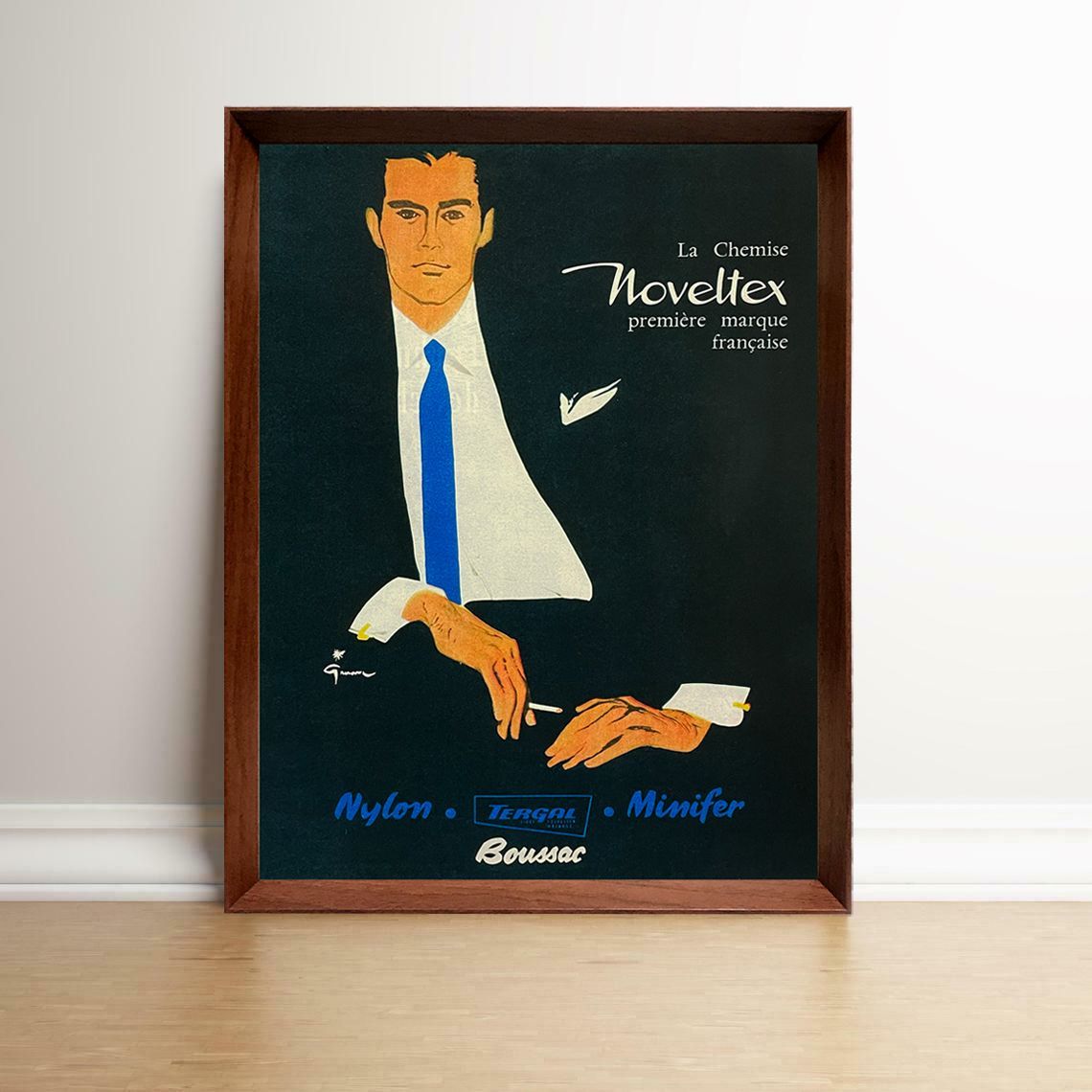 ルネ・グリュオー Noveltex 1960年代 フランス ヴィンテージ 雑誌 広告