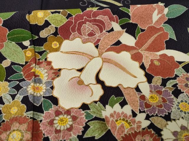 平和屋着物○京友禅の第一人者 松井青々 訪問着 草花