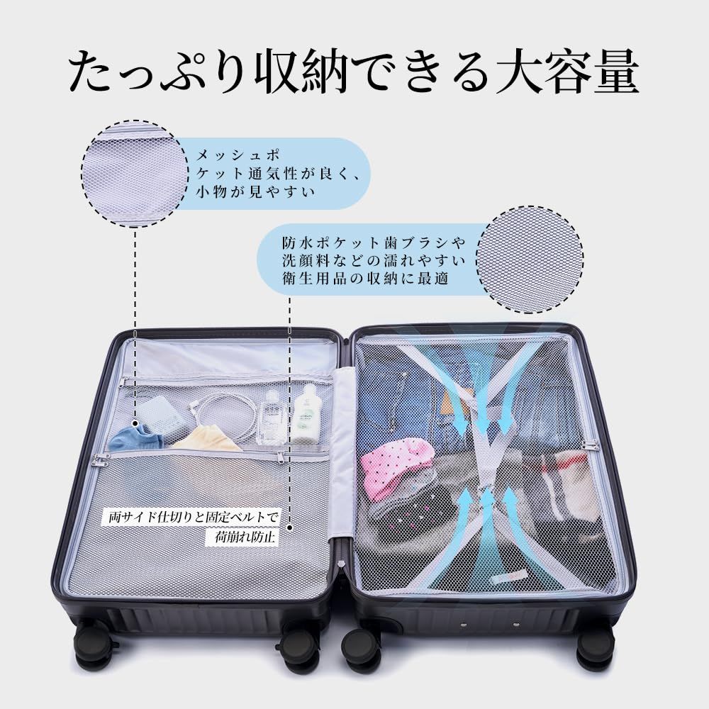 Uniwalker スーツケース 機内持ち込み キャリーケース キャリーバッグ 軽量 純PC おしゃれ かわいい 静音キャスター ブレーキ USB充電ポート TSAロック ビジネス 旅行 出張 トランクケース メンズ レディース