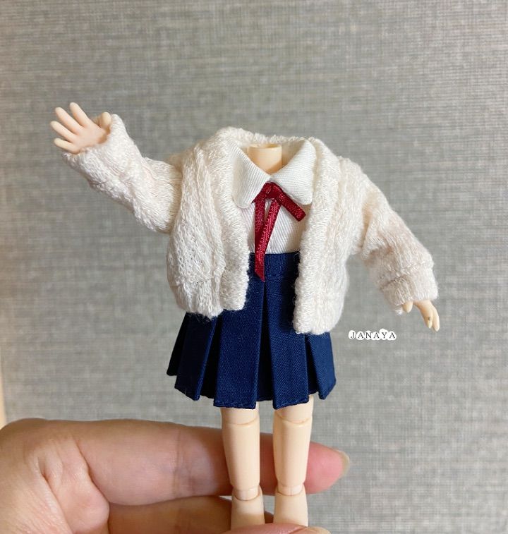 JANAYAハンドメイド オビツ11 ob11服 女の子洋服3点セット 指定可能