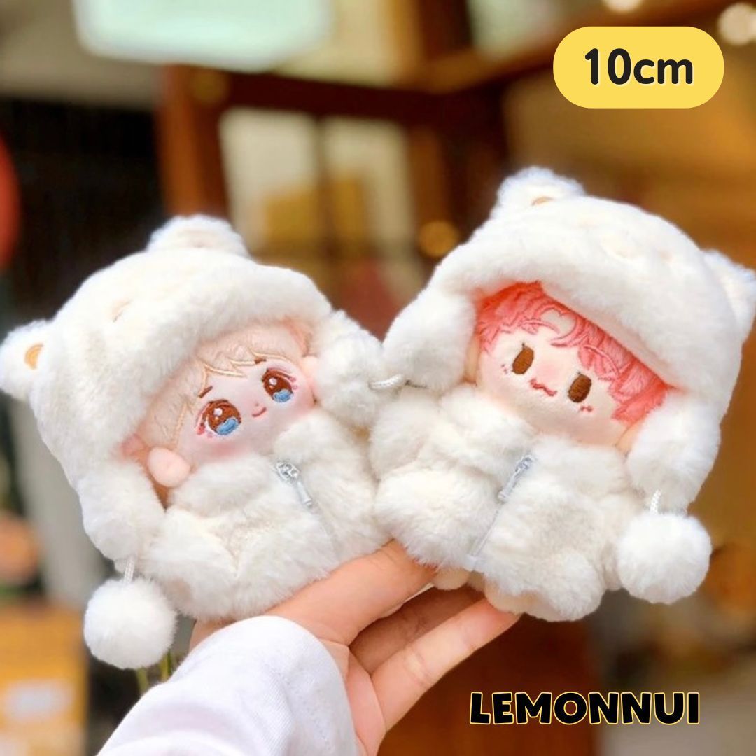 即購入⭕️10cm着せ替えぬいぐるみ　マスター　マスコット　D10wdw01 着せ替え ぬいぐるみ服 10cm 帽子 ジャケット もこもこ 推しぬい