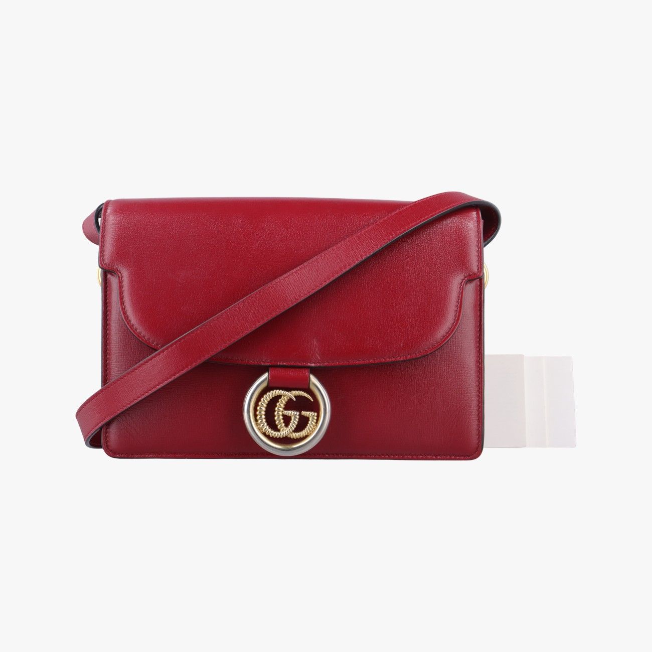 グッチGucciGGリング GGマーモント レッド レザー 589474 H030204838