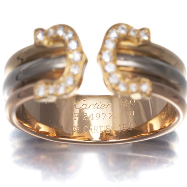 カルティエ リング ダイヤ ダイヤモンド 2C ドゥーブルC C2 スリー  