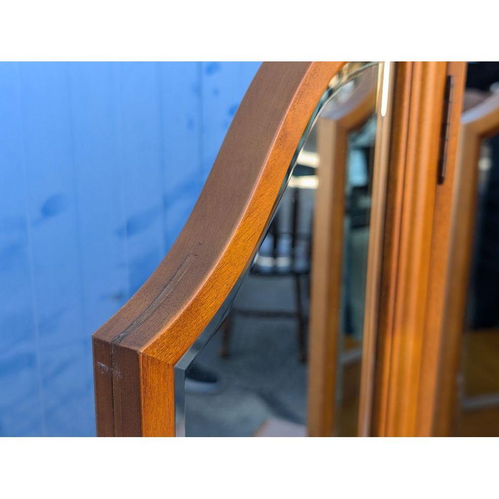 横浜ダニエル 三面鏡 ドレッサー アンティーク 面取ミラー 高級家具