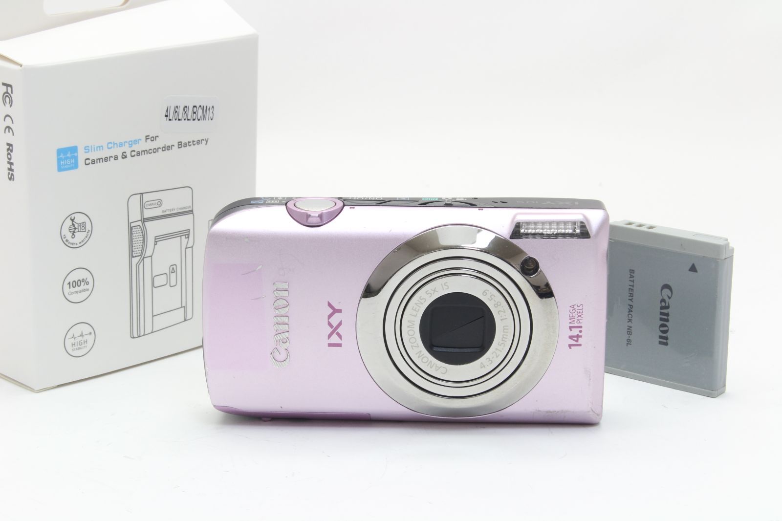 B 並品 Canon キヤノン IXY 10S ピンク 初期不良返品無料 4-25