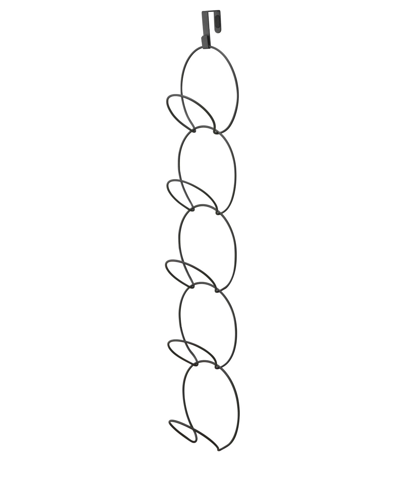 【在庫セール】まとめて収納 帽子掛け 約W14×D15×H86cm ドアフック ブラック リングス 6243 ジョイントハンガー 山崎実業Yamazaki