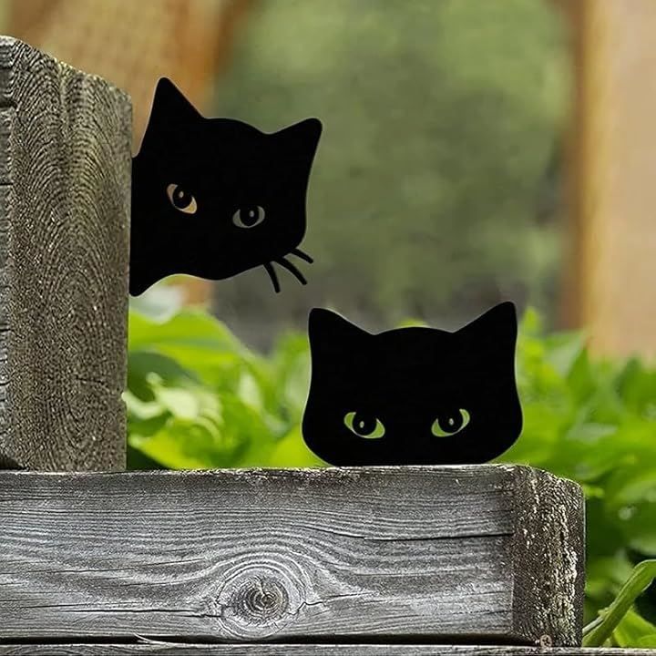 VIVIORA 猫 黒猫 オブジェ ネコ ガーデンオーナメント ラティス