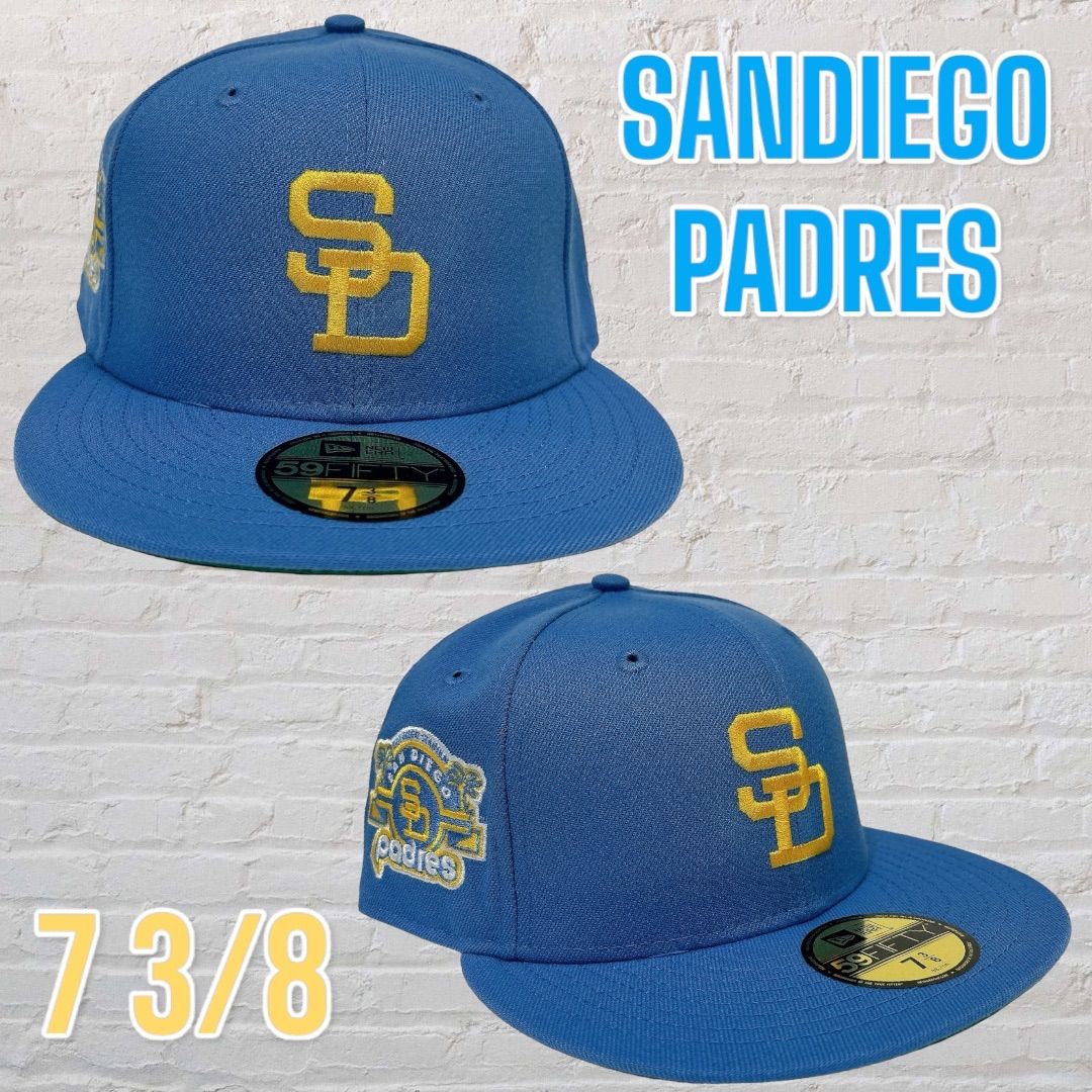 新品73/8 サンディエゴ・パドレス海外限定ニューエラ珍しい水色PADRES NEW ERA ダルビッシュ有