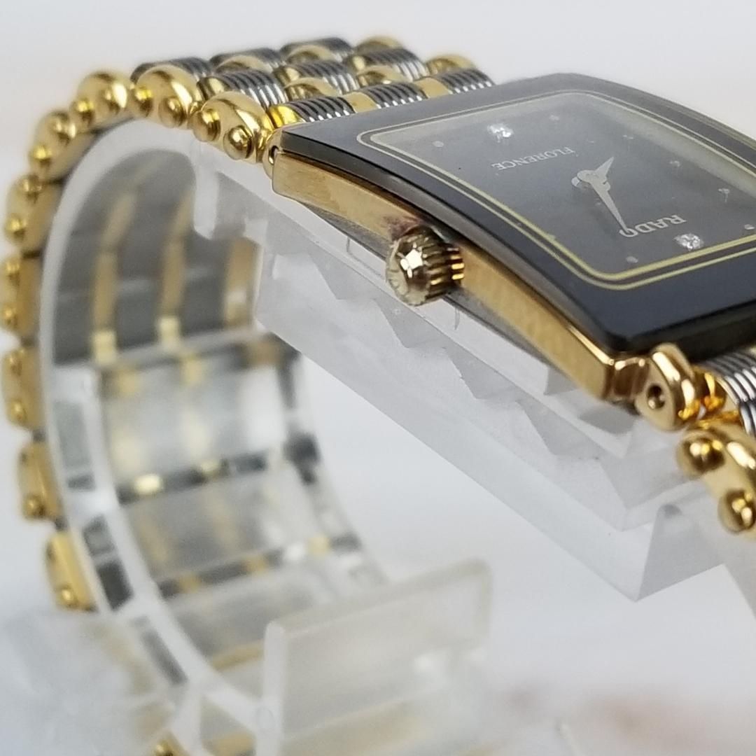 【稼動】 ラドー 腕時計 フローレンス FLORENCE クォーツ 2P ダイヤ 電池新品】極美品 稼働中 ラドー フローレンス 腕時計 2Pダイヤ