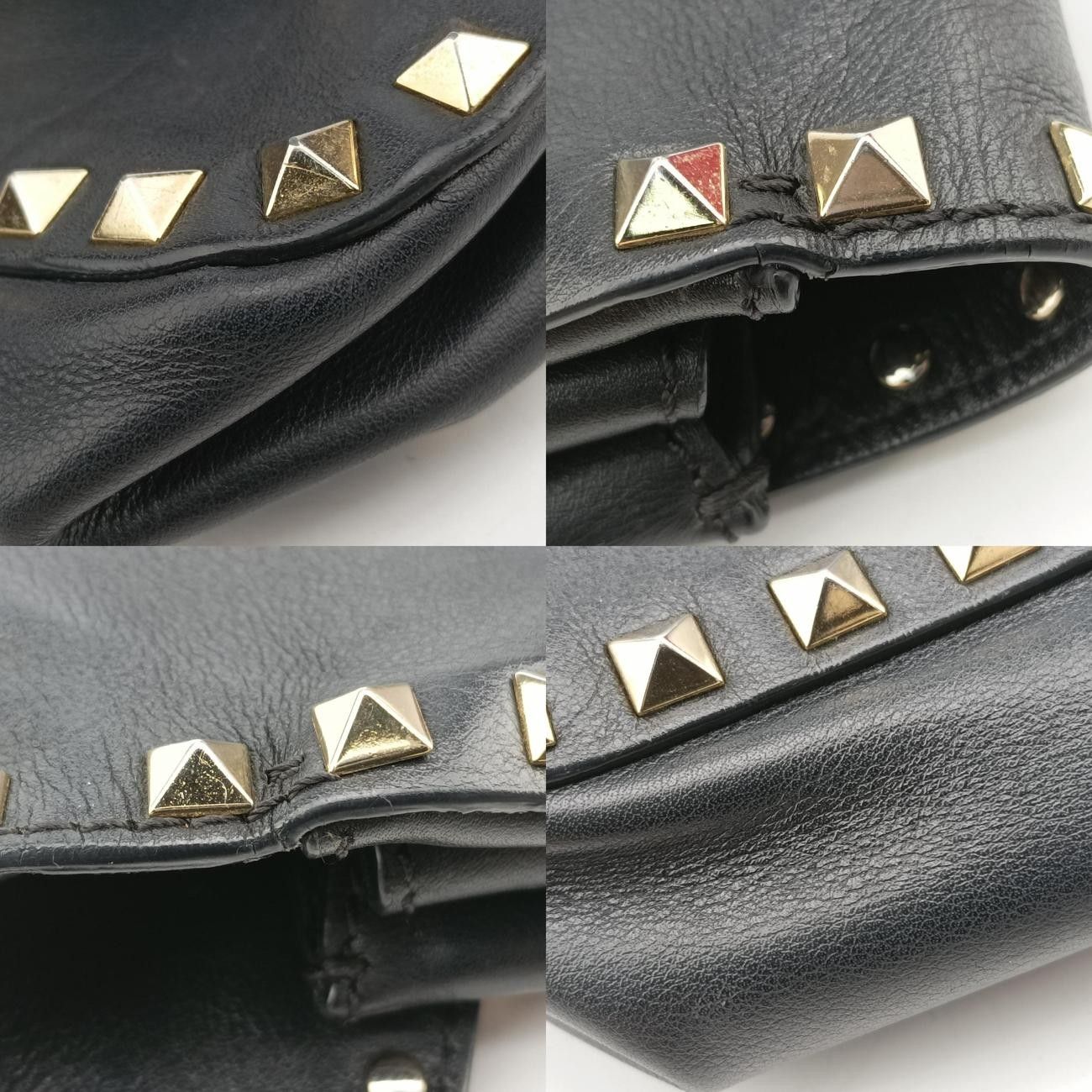 ヴァレンティノValentinoロックスタッズブラックレザーTVG