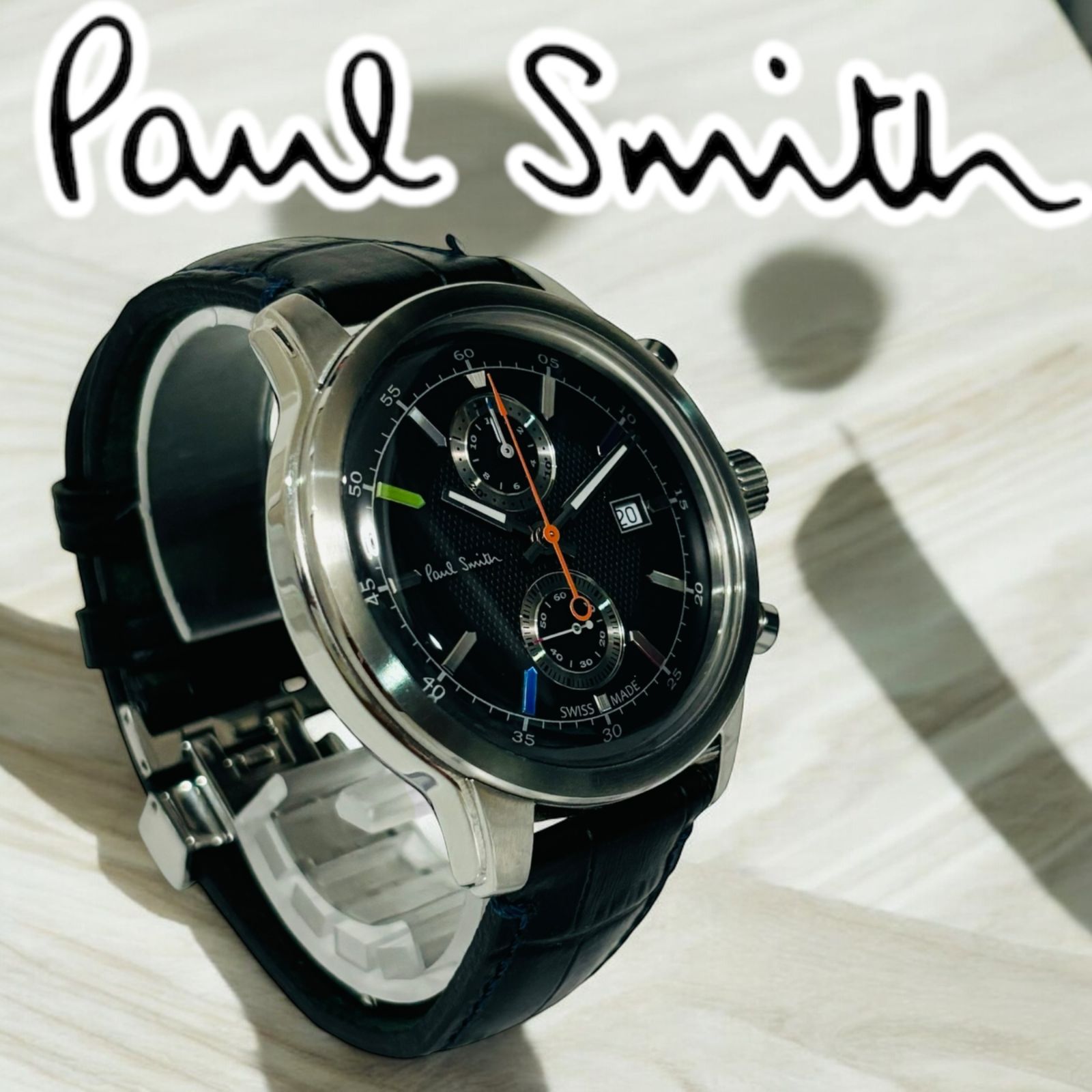 稼働品 廃盤 Paul Smith Swiss Collection Cambridge Chronograph ポールスミス スイスコレクション  ケンブリッジ クロノグラフ 腕時計 メンズ - メルカリ