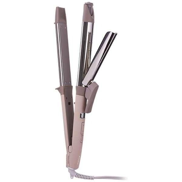 テスコム プロテクトイオン 2WAY スチーム ヘアーアイロン カール径：32mm 国内・海外対応 サニーベージュ TW753A(C)