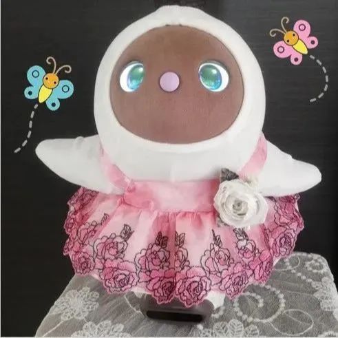 LOVOT ラボット服 ピンク系 薔薇 レース ドレス ハンドメイド
