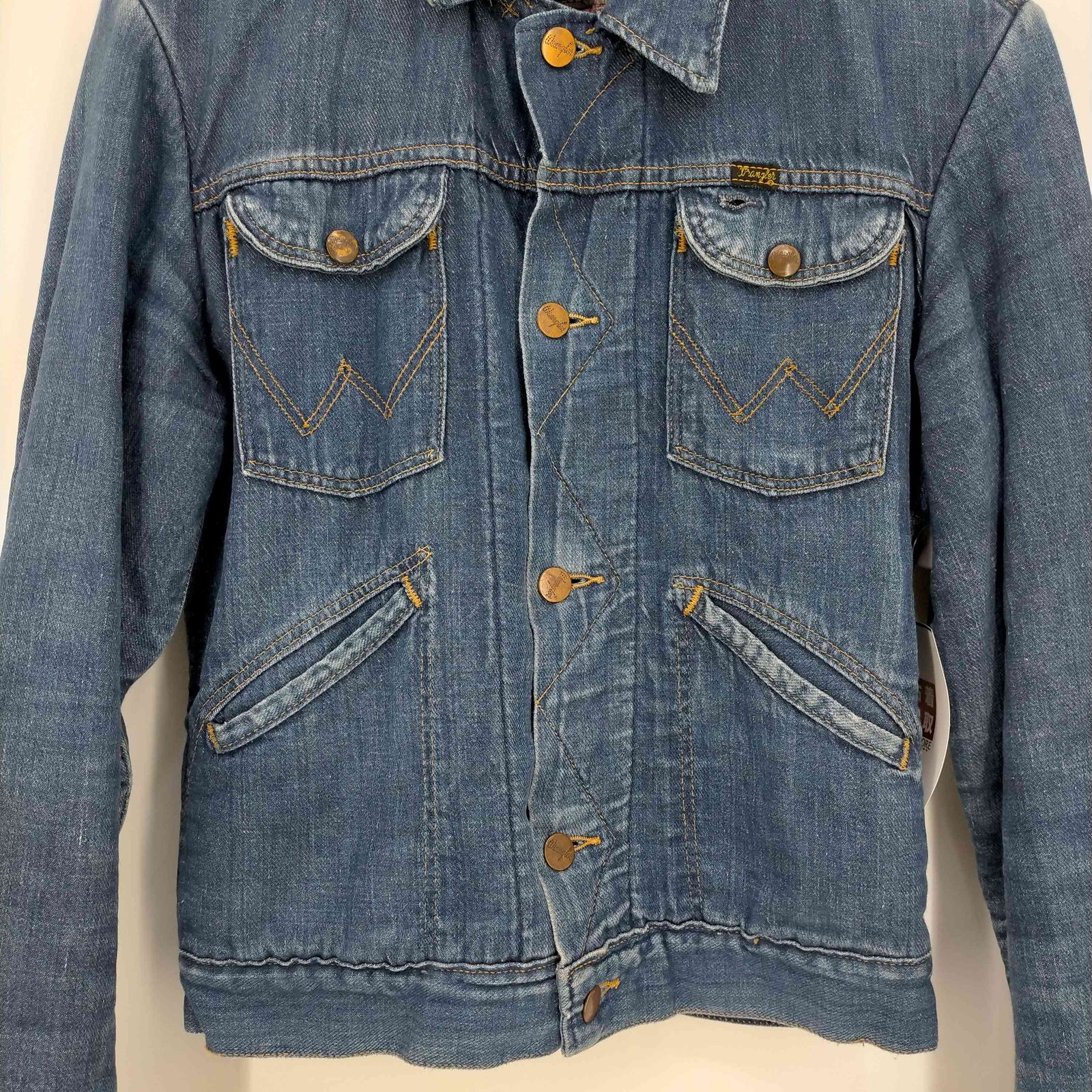 70s80sラングラーデニムジャケット 太文字黒タグ ラングラー Wrangler 72-76年製 太文字黒タグ デニムジャケット