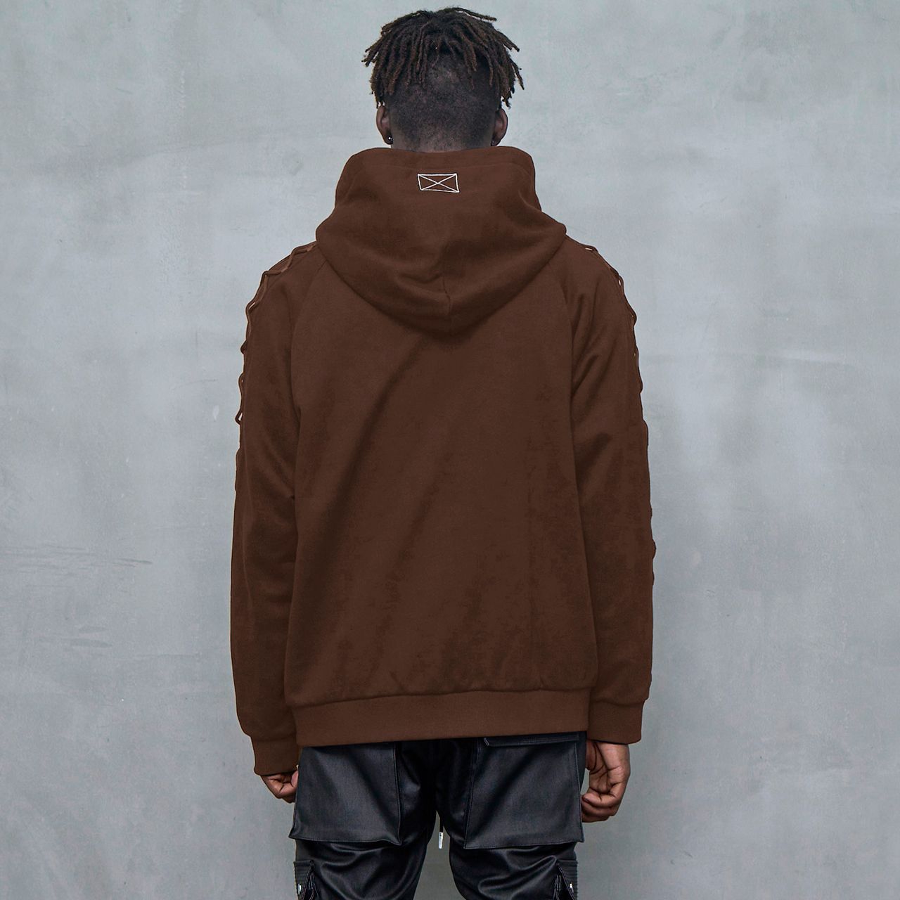 MLVINCE メルヴィンス ZIP-UP DRESS SLEEVE HOODY BROWN ジップ