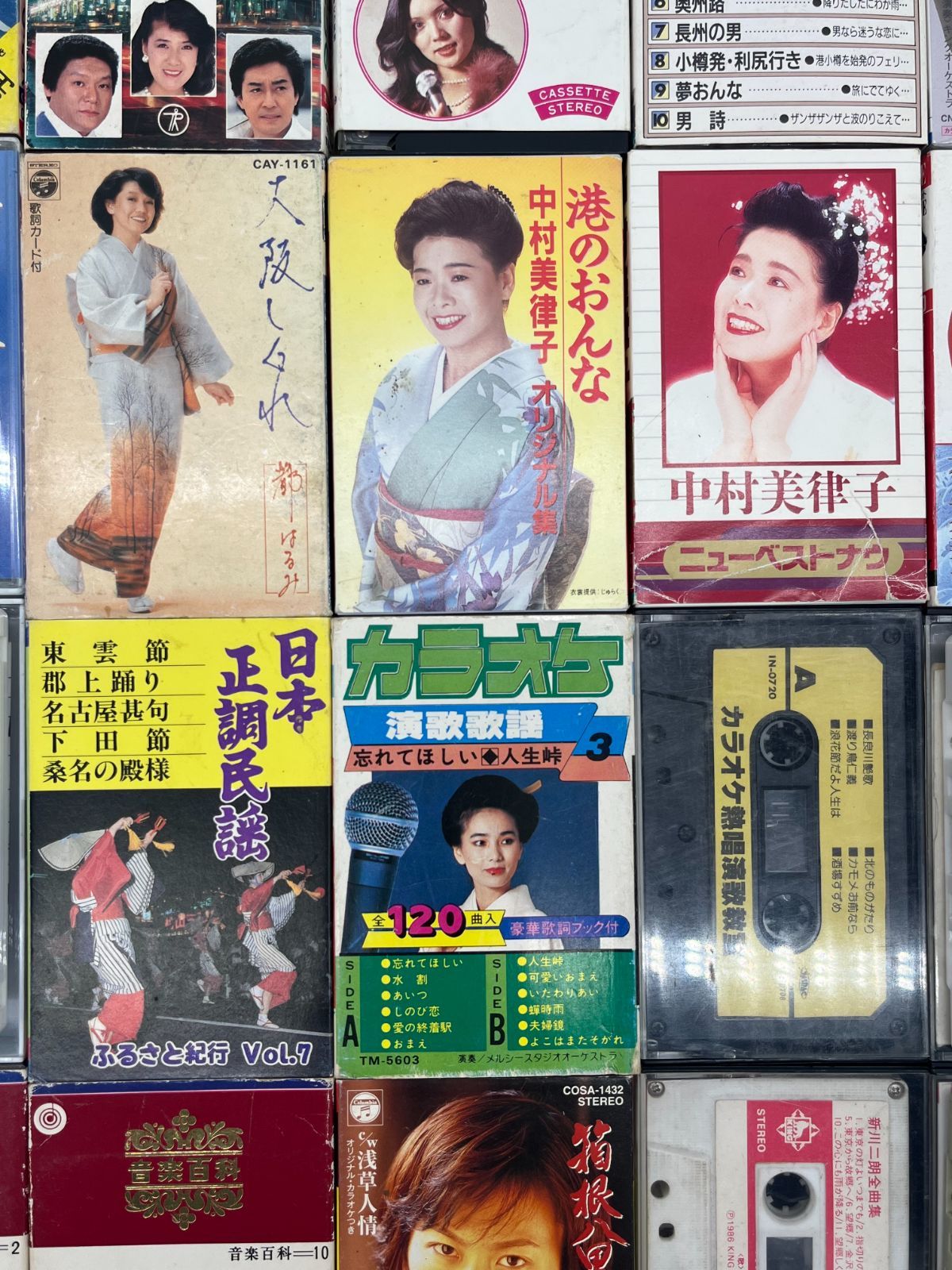 ジャンク品 カセットテープ 64個セット まとめ売り カセット 音楽 演歌
