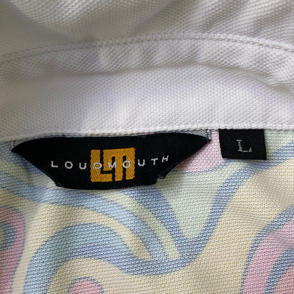 サイズ：L LOUD MOUTH ラウドマウス  半袖ワンピース ファンハウス 総柄 グリーン系 [240101456562] ゴルフウェア レディース ストスト サイズ：L LOUD MOUTH ラウドマウス 半袖ワンピース ファン