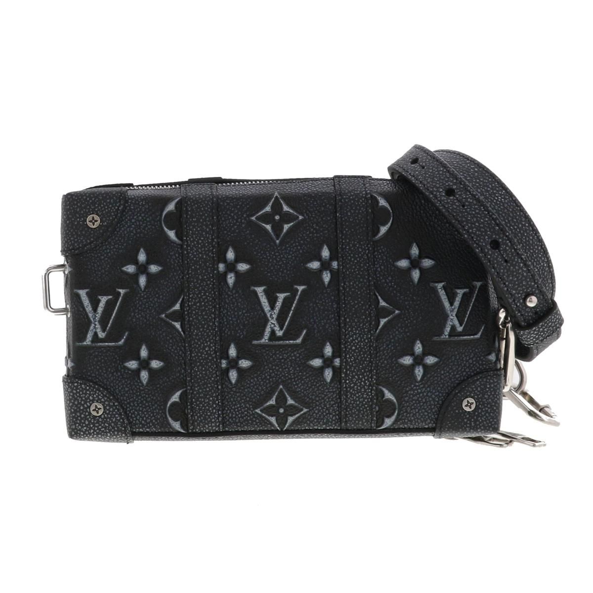 中古】 LOUIS VUITTON （ルイヴィトン） ｿﾌﾄﾄﾗﾝｸ・ｳｫﾚｯﾄ バッグ ショルダー/メッセンジャーバッグ ﾓﾉｸﾞﾗﾑ ﾚｻﾞｰ  ﾌﾞﾗｯｸ ﾄﾗﾝｸ monoguram M81776 used:AB - メルカリ