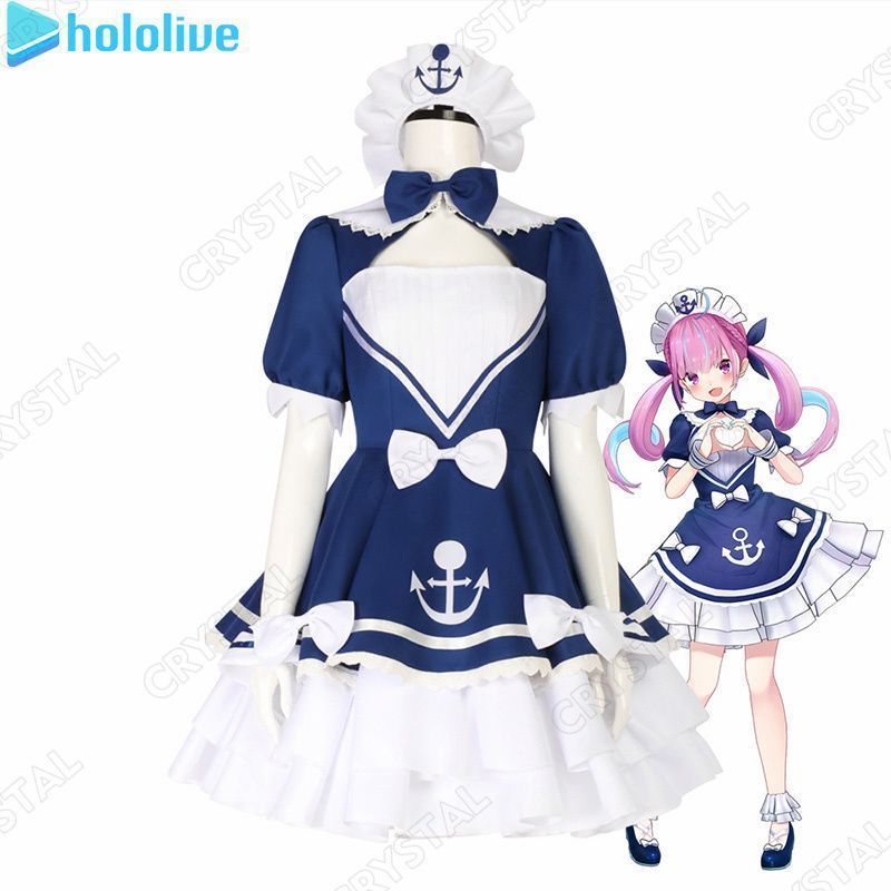 Hololive コスプレ 湊あくあ コスプレ衣装 人気 制服 バーチャル キャラクター みなと あくあ コスプレ用 イベント 仮装 舞台装 演出服 漫遊展 撮影用 観賞用 祭り 贈り物 誕生日 ハロウィン クリスマス