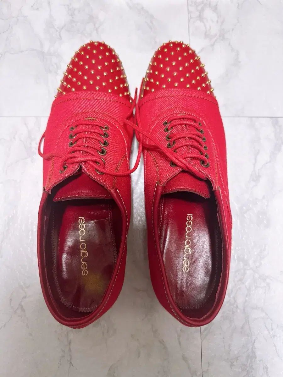 セルジオロッシ パンプス フラット 赤 35 sr1 sr milano セルジオ