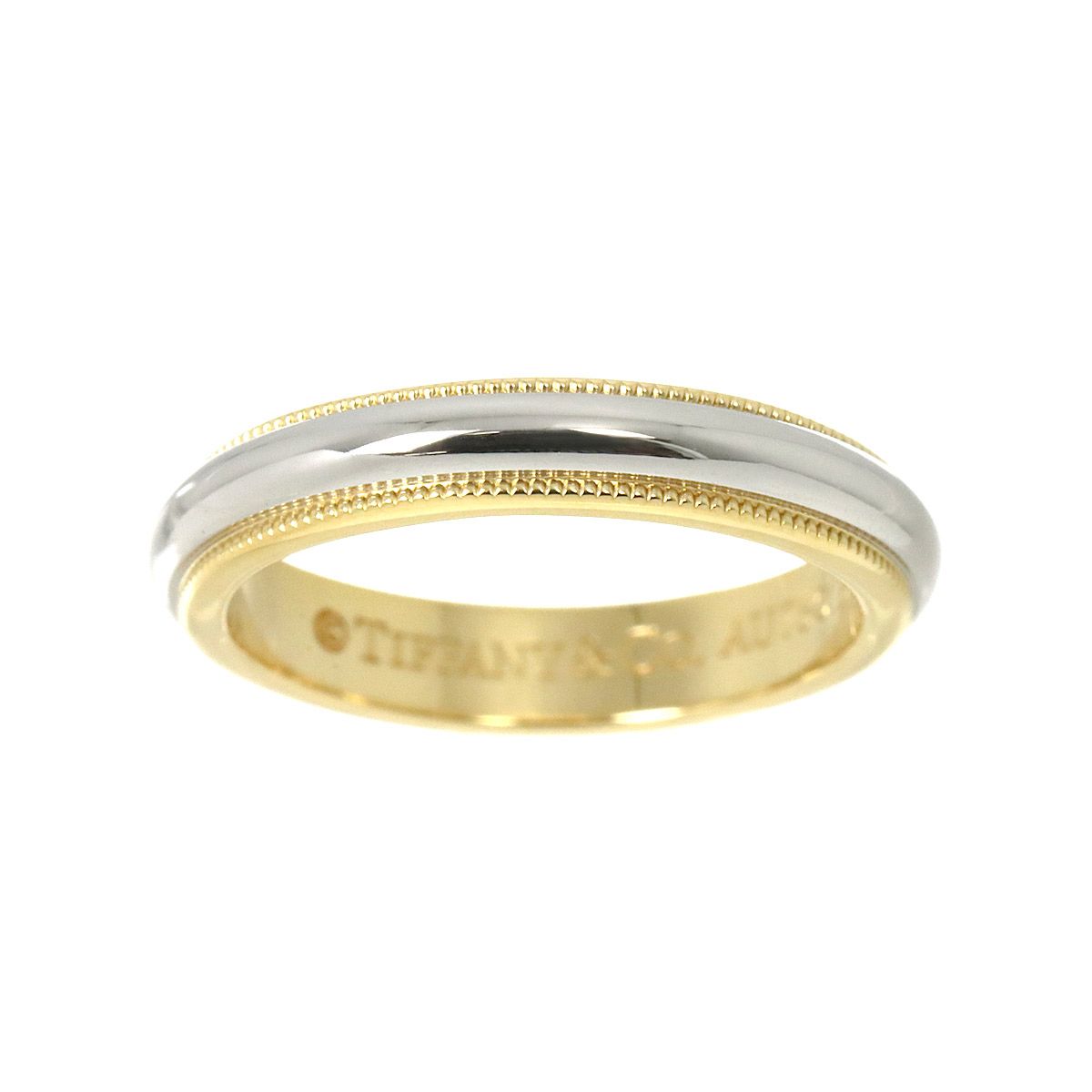 ティファニー TIFFANY&Co. ミルグレイン バンド 8号 リング 幅3.5mm