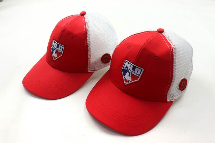 大谷翔平 キャップ 2点セット 帽子 エンゼルス 野球 記念グッズ まとめて メンズ レッド×ホワイト MLB 【中古】