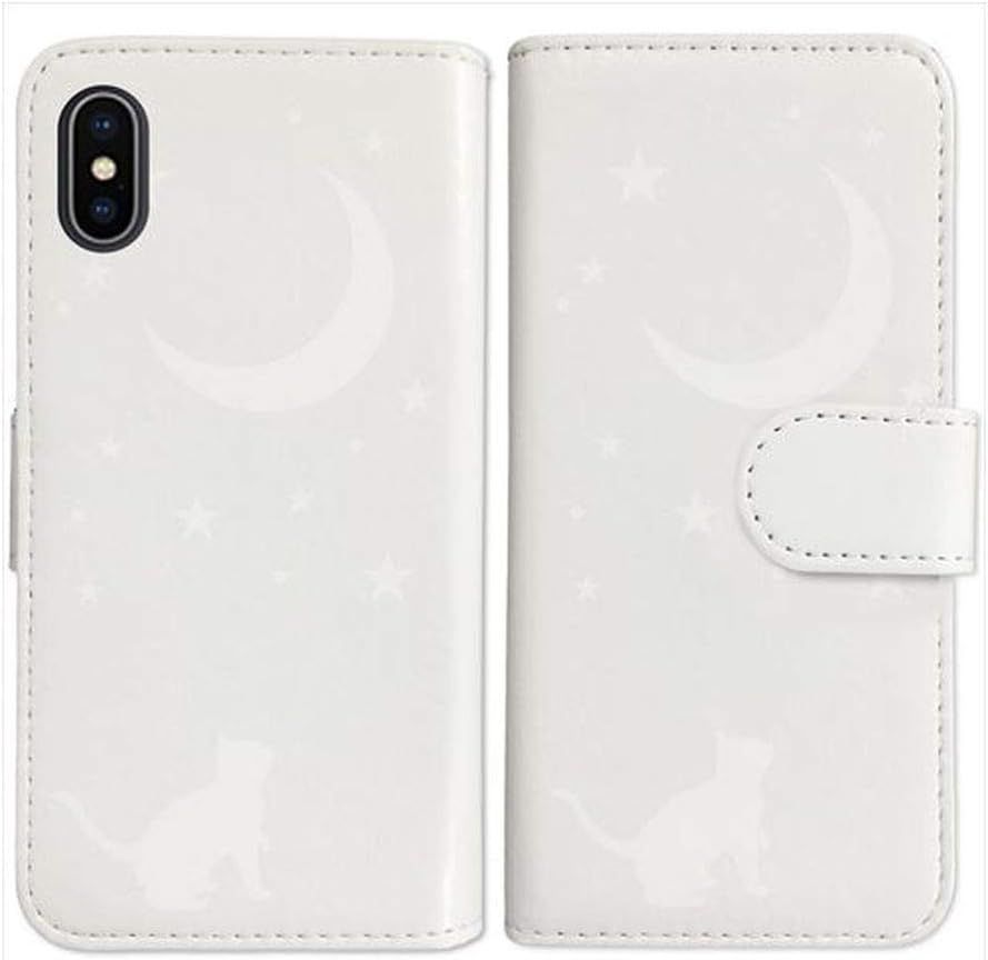 新品未使用】iPhone16 Plus アイフォン16プラス 手帳型 スマホ ケース (夜空 (ホワイト) / ホワイト ) 猫 ネコ 月 星 夜空  カード収納 カバー - メルカリ