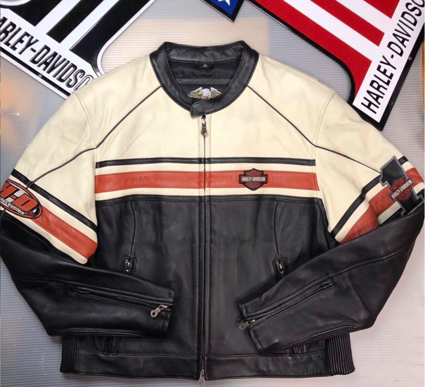 【レアモデル！入手困難】極美品★ハーレーダビッドソン　本革製ライダースジャケット Harley Davidson - 【レアモデル！入手困難】極美品☆ハーレー