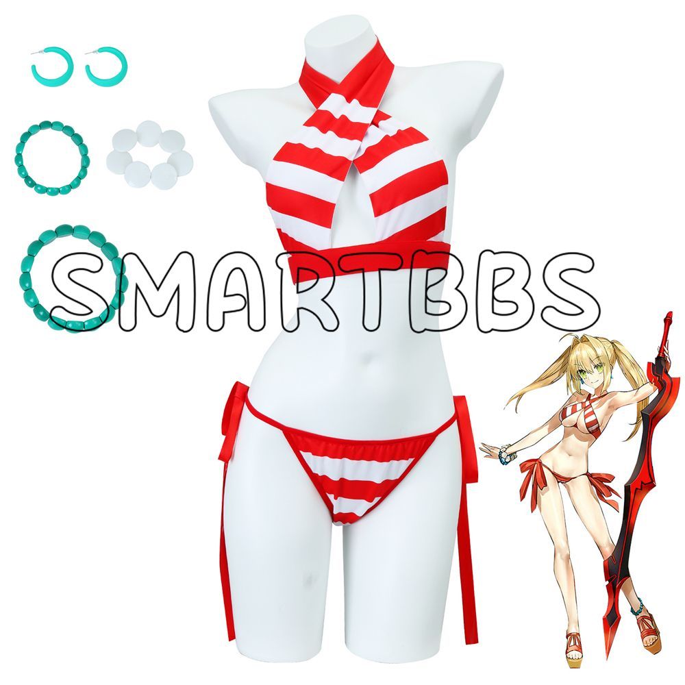 水着ネロ FGO コスプレ 衣装一式+ウィッグ付き ネロ・クラウディウス