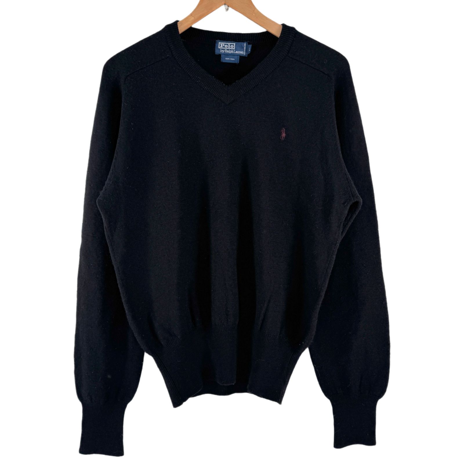 90s~00s オールドタグ POLO by Ralph Lauren Vネック セーター L 