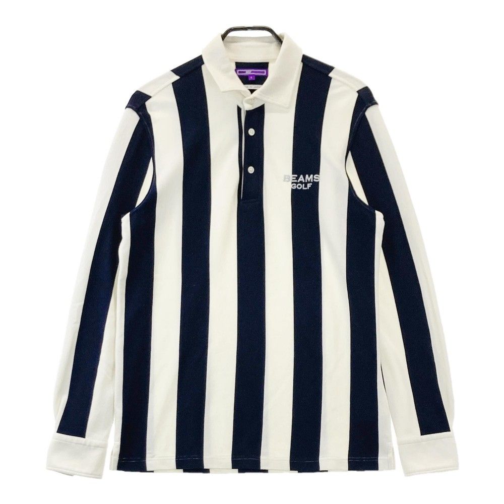 サイズ：L BEAMS GOLF ビームスゴルフ 長袖ポロシャツ チェック