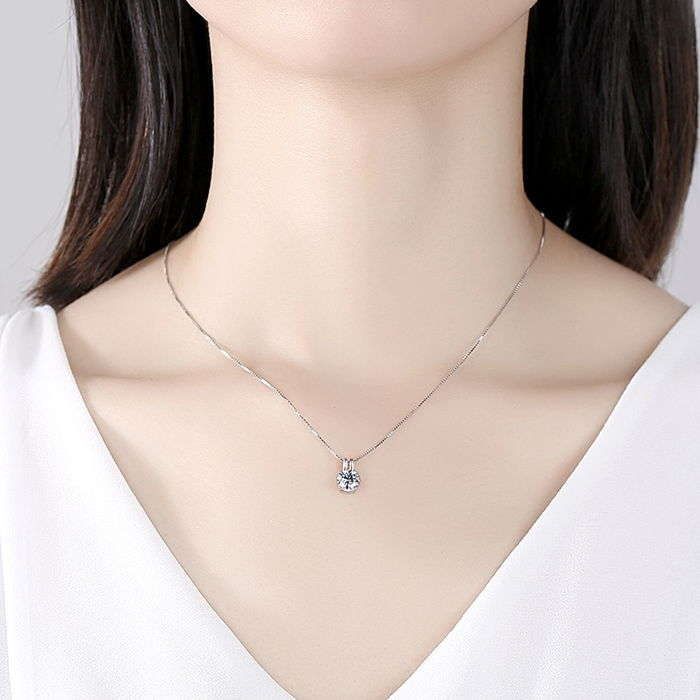 ネックレス 1Carat モアサナイト シルバー925 msn014 - JEWELRY