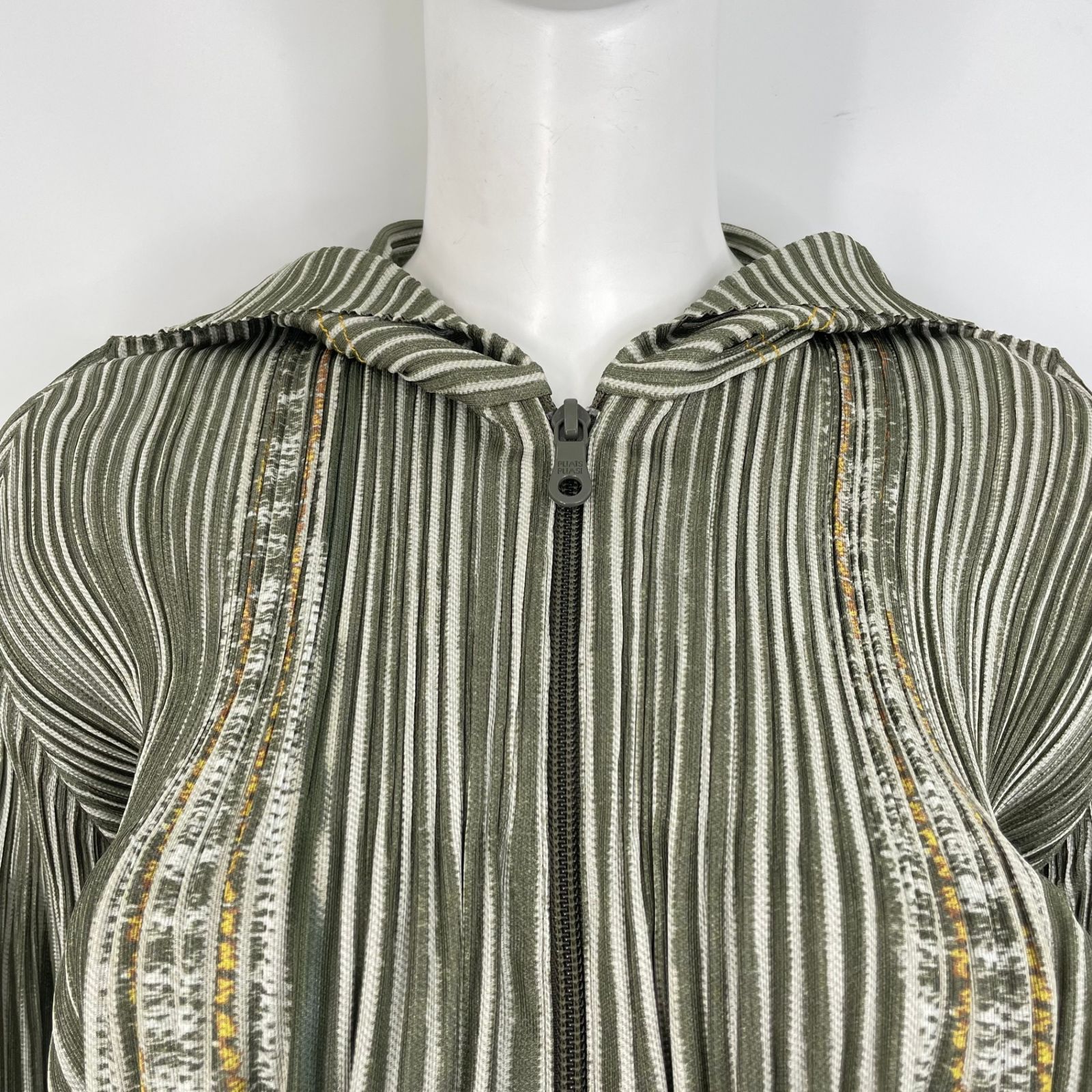 PLEATS PLEASE プリーツプリーズ 柄物 ジップ アウター ジャケット レア 極美品 ISSEY MIYAKE イッセイミヤケ PLEATS PLEASE